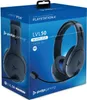 The image shows the retail packaging for a PDP LVL50 Wireless Stereo Gaming Headset for PS4. Produktbild-Vorschau