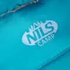 Close-up of a turquoise sleeping bag with a white logo. Náhľad obrázku produktu