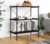 vidaXL Regál se 3 policemi černý 80x40x92 cm Náhled obrázku produktu 2