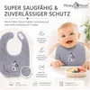 Minky Mooh® 3er Set Babylätzchen 20x25 cm aus Baumwolle mit Produktbild-Vorschau 2