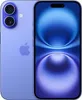 A purple iPhone is shown from the back and side, with the screen displaying a blue wallpaper. Produktbild-Vorschau