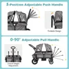COSTWAY Poussette jumelle 2 en 1 pliable, Poussette pour Voir les images du produit 4