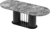 Design Esstisch HCE-111 Oval Hochglanz ausziehbar Tisch Produktbild-Vorschau 1