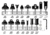PRO Nutfräser-Set, gemischt, Schaft 6 mm, 15-tlg Produktbild-Vorschau 4