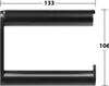 Toilettenpapierhalter KEUCO Plan Black Selection mit Ablage Produktbild-Vorschau 5