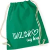 Huuraa Turnbeutel Thailand my love 12 Liter Kelly Green Produktbild-Vorschau 1