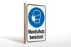Holzschild Hinweis 20x30cm Mundschutz benutzen Maske Produktbild-Vorschau 1