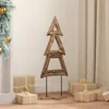 vidaXL Albero di Natale con supporto marrone 90 cm in legno Anteprima dell’immagine prodotto 3