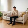 Tavolino Relaxdays, a forma di C, piano ampio, A x L x P: Anteprima dell’immagine prodotto 3