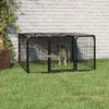 vidaXL Parc pour chiens 4 pièces noir 100x50cm Acier revêtu Voir les images du produit 7