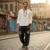 Yogahose, Uni-Baumwoll-Goa-Hose mit Druck - Schwarz, Damen, Produktbild-Vorschau 7