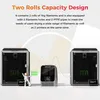 Two 3D printer filament dryers are shown connected to a central unit, with a small astronaut figure holding a sign. Náhled obrázku produktu