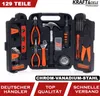 A black tool case filled with various tools, laid out for display. Anteprima dell’immagine prodotto
