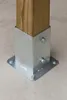 A close-up of a wooden post secured to a concrete surface with a metal post anchor. Produktbild-Vorschau