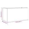 vidaXL Fioriera Bianca 62x30x29 cm Acciaio Anteprima dell’immagine prodotto 9