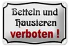 Blechschild Hinweis 18x12cm Betteln und Hausieren verboten Produktbild-Vorschau 1