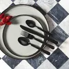 HowHomely | Sada příborů - 16 kusů - Černá - Moderní design Náhled obrázku produktu 2