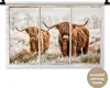 MuchoWow® Wandteppich Wandbehang Scottish Hochlandrind - Produktbild-Vorschau 1