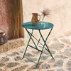 sweeek - Klappbarer Bistro-Gartentisch aus Stahl Ø 60 cm, 2 Produktbild-Vorschau 4