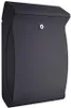 A dark grey plastic mailbox with a keyhole on a white background. Voir les images du produit