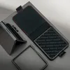 TORRO Galaxy Z Flip8 Lederhülle - Schwarz mit Rotem Detail Produktbild-Vorschau 3