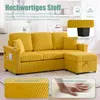 Modułowa sofa narożna w kolorze musztardowym, obita Podgląd zdjęcia produktu 8