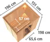 Karibu Sauna Innensauna Fanja Fronteinstieg Ofen 3,6 kW Produktbild-Vorschau 2