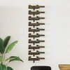 A wall-mounted wine rack holding ten bottles of wine against a white wall, with a large green plant to the left. Náhľad obrázku produktu
