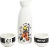 A white sake set with Naruto characters and Japanese writing. Náhled obrázku produktu