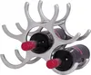 Designový hliníkový stojan na víno VINO 6 lahví ve stříbrné Náhled obrázku produktu 1