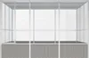 vidaXL Vogelkäfig Grau 302,5x324,5x211,5 cm Verzinkter Produktbild-Vorschau 2