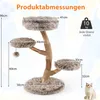 COSTWAY 90cm škrabadlo z masivního dřeva, kočičí strom se 4 Náhled obrázku produktu 3