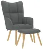 vidaXL Relaxsessel mit Hocker Dunkelgrau Stoff Produktbild-Vorschau 7