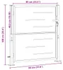 vidaXL Gartentor mit Schloss Silber 85 x 97 cm Edelstahl Produktbild-Vorschau 8