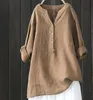 Elegante Damen-Leinenbluse - Sommer Langarm, Große Größen Produktbild-Vorschau 3