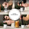 A collage of four images showing different parts of making coffee with a 3-in-1 setup, including using pods, capsules, and ground coffee, with text overlay describing features. Náhľad obrázku produktu