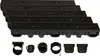 A set of black drainage channels and accessories arranged on a white background. Anteprima dell’immagine prodotto