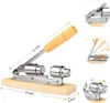 Stabiler Nussknacker aus Edelstahl, silber, mit Holzfuß Produktbild-Vorschau 5