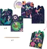A collage of creative craft cards featuring fairies and flowers, with a small iridescent sphere and a wooden tool. Produktbild-Vorschau
