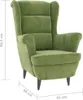 vidaXL Poltrona in velluto verde chiaro Anteprima dell’immagine prodotto 6