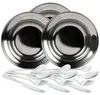 Black Snake® tiefer Edelstahl Camping Picknick Teller Produktbild-Vorschau 1