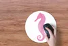 MuchoWow® Mauspad Mousepad Seepferdchen - Rosa - Aquarell Produktbild-Vorschau 3