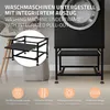 ML-Design Podstavec pod práčku s výsuvnou policou, čierny Náhľad obrázku produktu 2