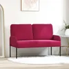 vidaXL Sofas mit Kissen 110cm Weinrot Sperrholz Produktbild-Vorschau 2