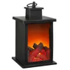 HI Laterne mit 4 LEDs Kamin-Optik Kunststoff Produktbild-Vorschau 2