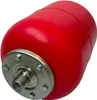 A red expansion vessel with a silver flange and threaded connection. Produktbild-Vorschau