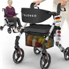 ELONEO 2in1 Rollstuhl Rollator faltbar und leicht mit Sitz, Produktbild-Vorschau 1
