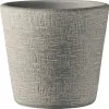 Übertopf Soendgen Piran Keramik Ø 20 cm H 19 cm Grau Textur Produktbild-Vorschau 1