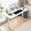 Biurko elektryczne podnoszone białe 160x80cm regulowane Podgląd zdjęcia produktu 2