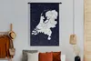 MuchoWow® Wandteppich Wandbehang Karte - Niederlande - Weiß Produktbild-Vorschau 4